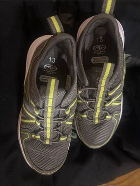 Athletic Works Gray & Yellow Kids Sneakers